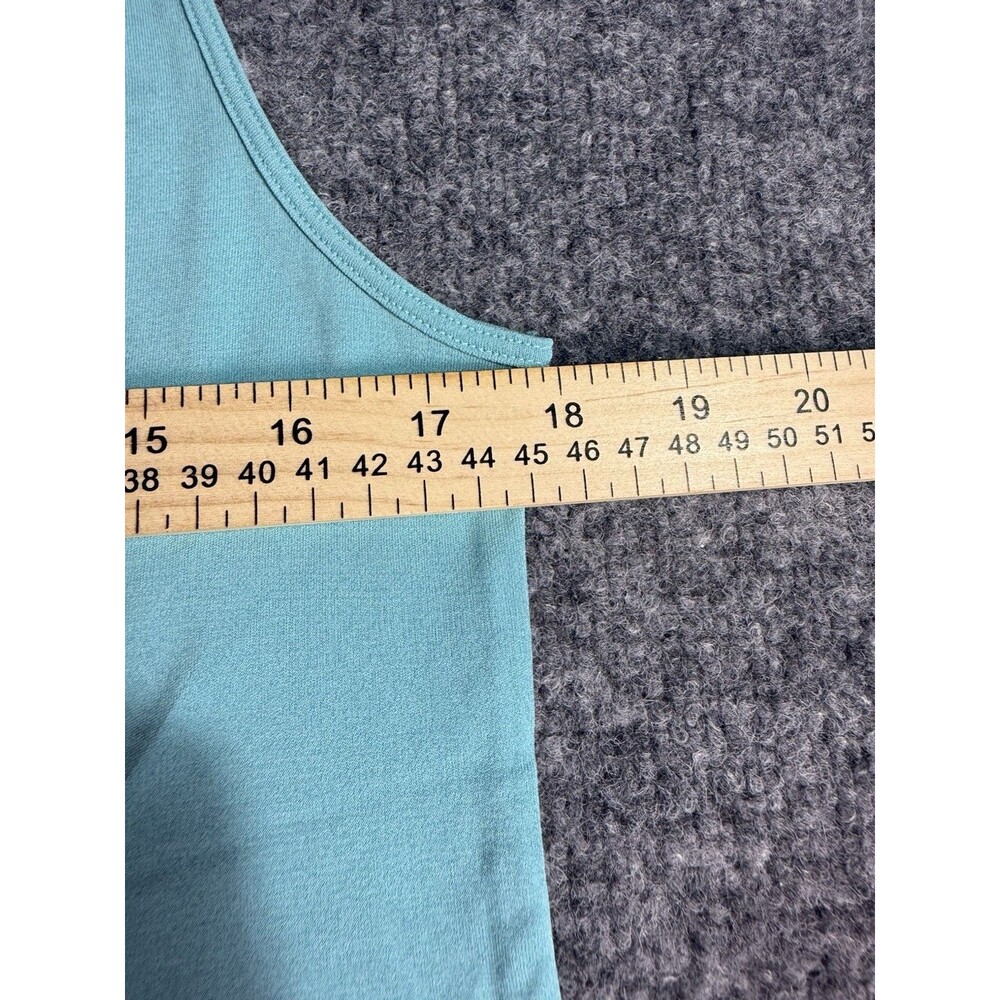 Eileen Fisher Silk Shell Tank Top – Size M – Teal Green – Minimalist Coastal - Picture 4 of 6